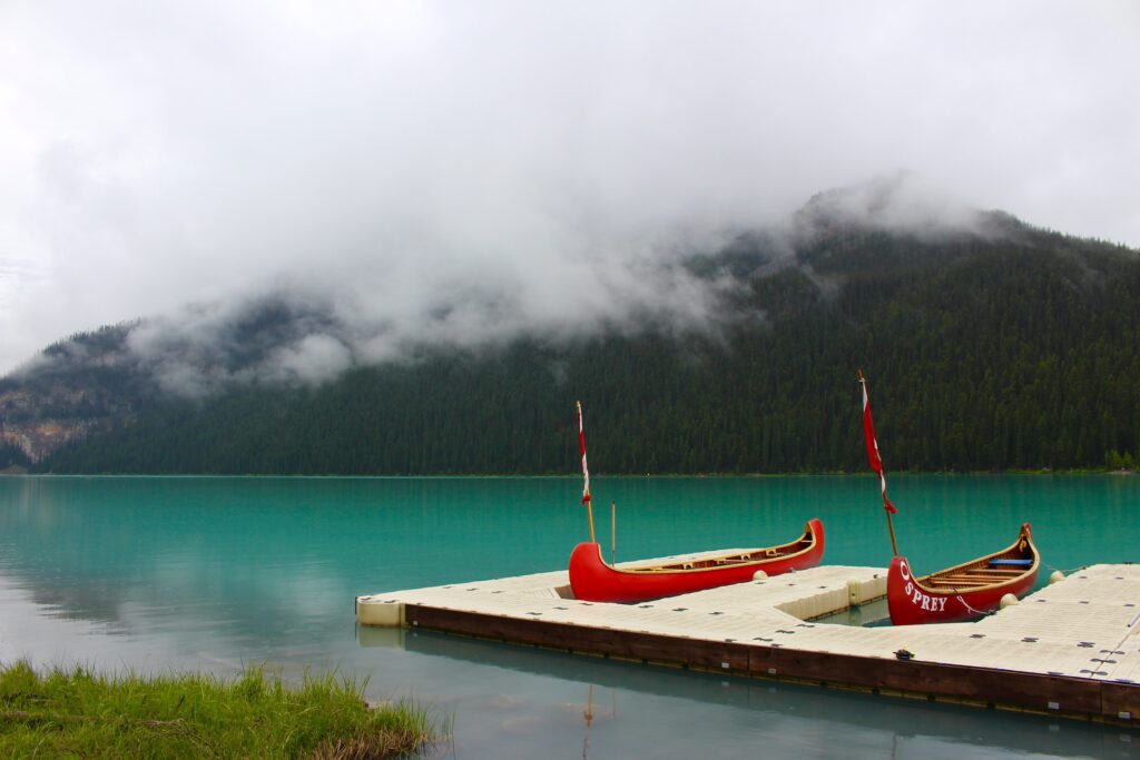 lake louise canoe