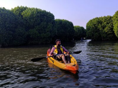 paddle a kayak and canoe
